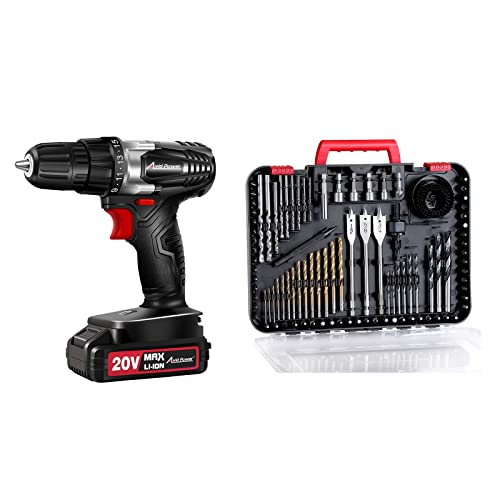 Avid Power 20V Cordless Drill Bundle With 100Pcs Drill Bit Set #TOP20
