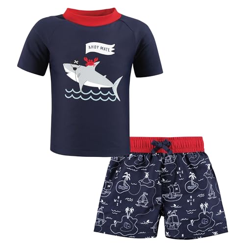 Image of Hudson Baby Baby-Girls Swim Rashguard Set