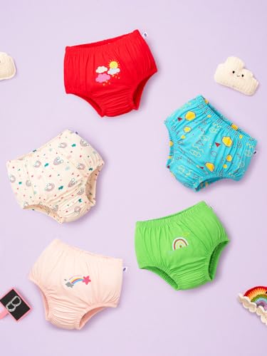 Image of superbottoms Basic Brief for Kids | Unisex, 100% Pure Cotton Innerwear | Breathable & Soft Kids Underwear | Baby Brief I Pack of 10