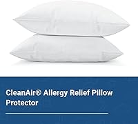 Vista 2 de Bargoose Home Textiles - Protector de almohada, funda de almohada impermeable con cremallera (individual, blanco, King)