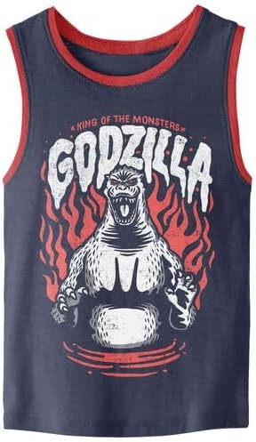 Godzilla Kanji Kaiju Boy's 3-Pack Tank Top Set