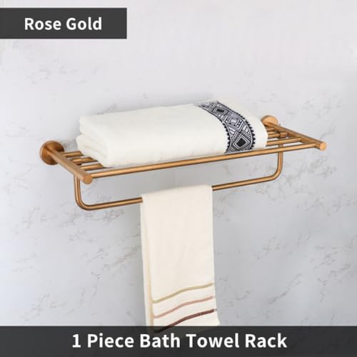 Matériel de salle de bain 304 acier inoxydable or rose complet RG