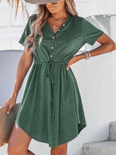 Robe d'été fluide contre la chaleur avec cordon réglable