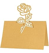 Romantische Rose Bloemen Plaats Kaarten 50 Pcs Hollow Ontwerp Bruiloft Naam Tafel Kaarten Elegante Gast Zee...