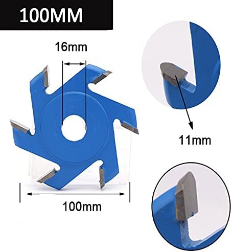 Hexagonal Blade Fillet Power Wood Carving Tool Angle Grinder Accessory Hexagonal Blade Fillet Anti-reverse Power Wood Carving Tool Angle Grinder (100mm)