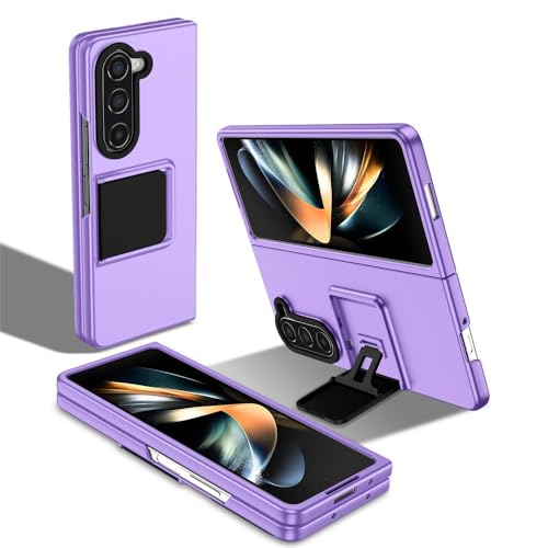 Protection antichoc Samsung Galaxy Z Fold 7 étui violet en silicone rigide avec béquille