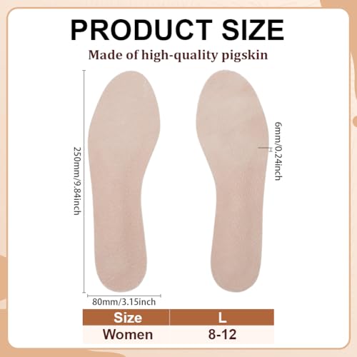 3 pares de plantillas de cuero autoadhesivas para tacones altos mujer miniatura 2
