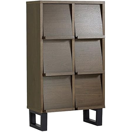 Amazon Arne 本棚 フラップ キャビネット 収納 ディスプレイラック 木製 フラップ扉 日本製 完成品 Glande 2 3 ウォールナット 本棚 オンライン通販
