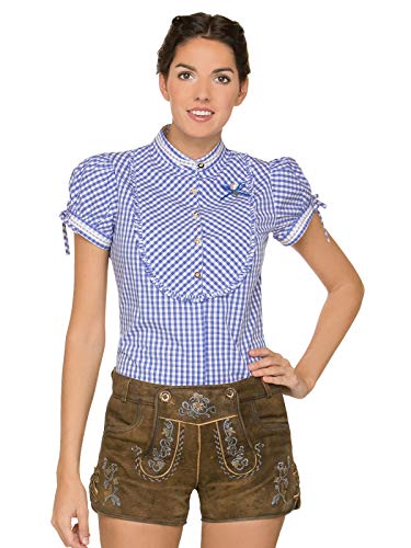 Stockerpoint Xenia Havanna - Pantaloni in pelle, colore: Blu antico marrone 44