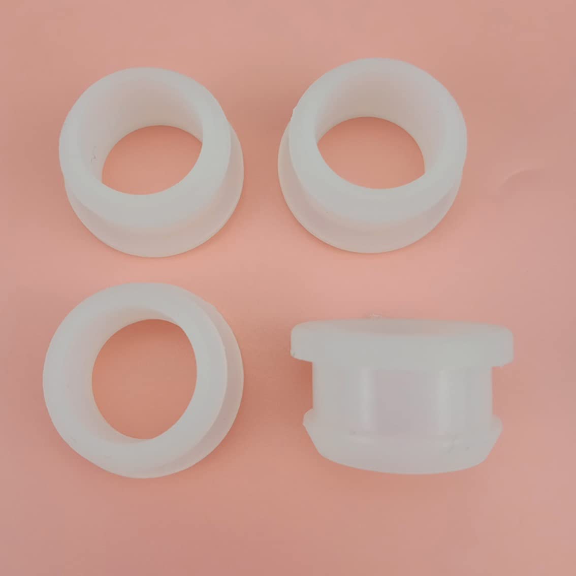 Gummistopfen, 5Pcs Transparent Silikon Gummi Snap-Auf Tülle 4,5-50,6 Mm Loch Stecker End Kappen Bung Draht Kabel Schützen Bush(10Mm(Bore 7Mm))
