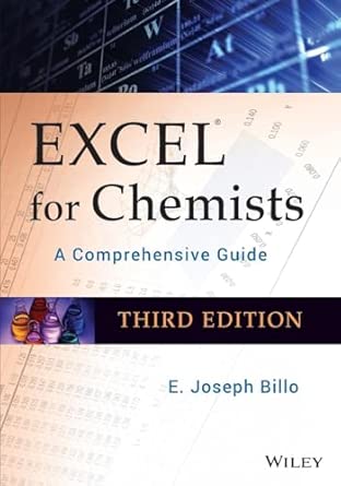 Excel for Chemists, with CD-ROM: A Comprehensive Guide 3rd Edition book cover