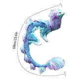Generisch 60 cm Der letzte Drache aus Plüsch, Drachenplüsch, handgefertigtes Plüschspielzeug, Dekorationsgeschenk für Zuhause, Plüschspielzeug für Erwachsene und Kinder (Lila Sisu)