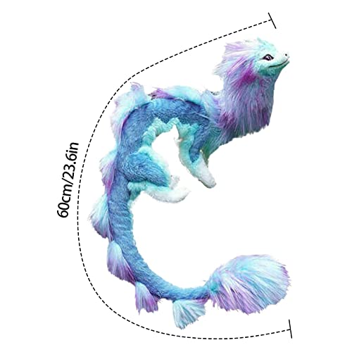 Generisch 60 cm Der letzte Drache aus Plüsch, Drachenplüsch, handgefertigtes Plüschspielzeug, Dekorationsgeschenk für Zuhause, Plüschspielzeug für Erwachsene und Kinder (Lila Sisu)