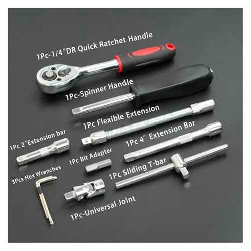 Kit combinado de herramientas para reparación de autos 46 piezas miniatura 6