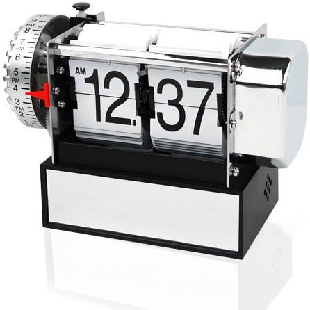 Unique Creative Desk Digital Gear Auto Flip Alarm Clock for Modern Home Decor