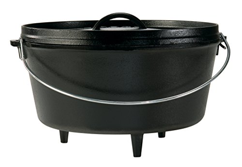Comparison: Best Dutch Oven For Camping 2 Lodge 8 Quart Pre-Seasoned Cast Iron Camp Dutch Oven with Lid - Dual Handles - Use in the Oven, on the Stove, on the Grill or over the Campfire - Black