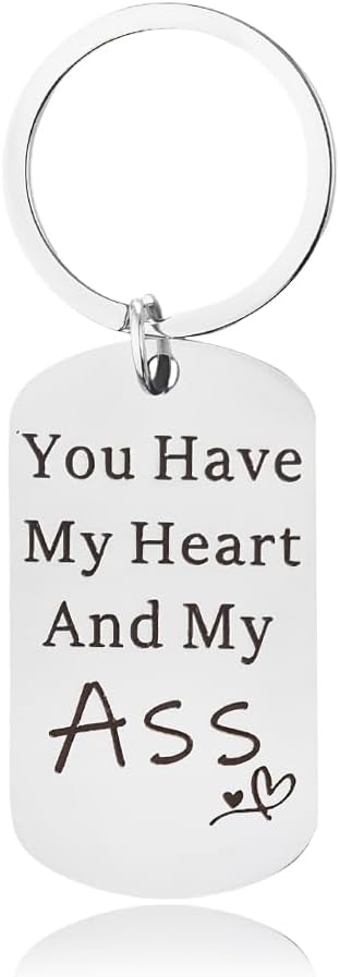 Boyfriend Valentines Day Gifts for Him Husband Funny Keychain Gifts for Fiance Boyfriend Anniversary Birthday Gifts for Groom Couple Engagement Gifts for Bride Fiancee Funny Gifts for Boyfriend Bf Gf