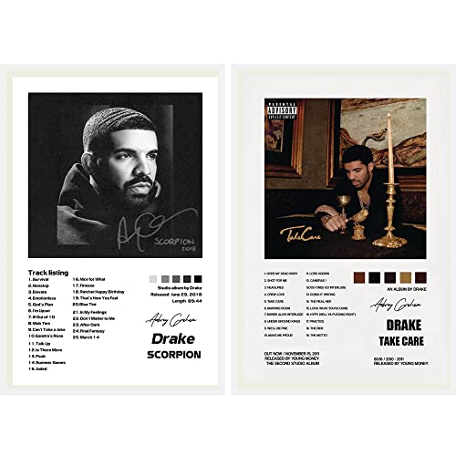 A Set of 2 Album Cover Scorpion Posters Take Care Canvas Poster Unframe:16x24inch(40x60cm)