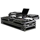 Universal 12' Format DJ Mixer and Two Standard Position Turntables Flight Coffin Case with Full Glide Platform