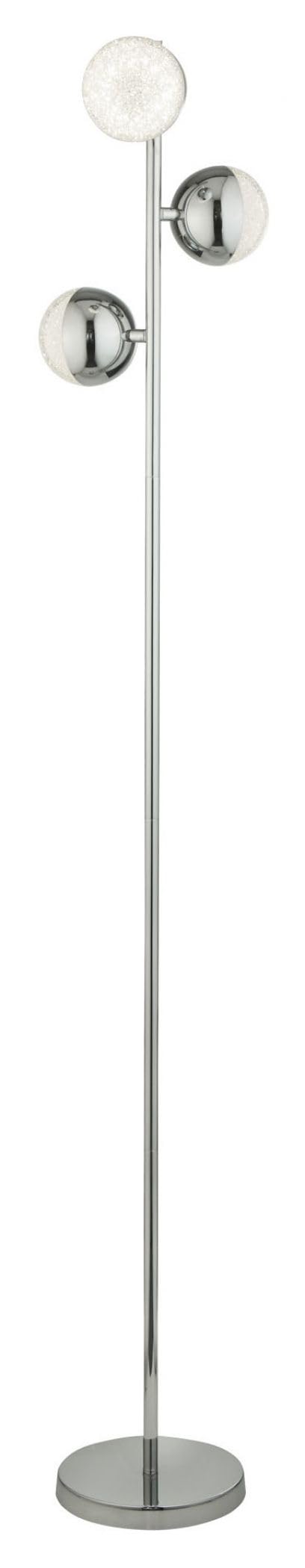 Searchlight Lighting Chrome Searchlight 5089Cc Marbles Floor Lamp Snaded Glass Led Floor Light