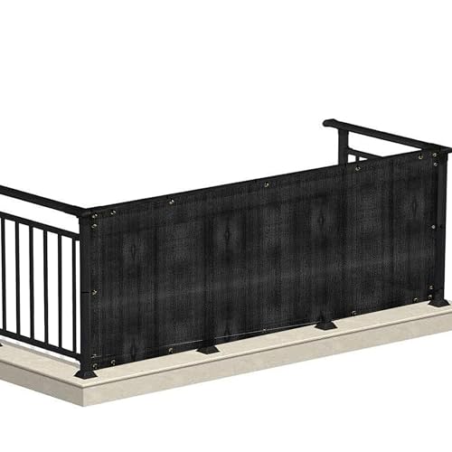 Image of HIPPO Baby Safety Net for Balcony Child Protection Stairway Safety Net Railing Guard for Kids Staircase Protector with Tie-Cords Breathable Fabric Indoor Outdoor Use (1.5MTX6MT, Black)
