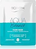Biotherm, Aqua Bounce Flash Mask, Mascarilla Facial Hidratante Efecto Rellenador Instantáneo, Rellena e Hidrata la Piel en Profundidad, Con Ácido Hialurónico y Life Plankton, Para Todo Tipo de Piel