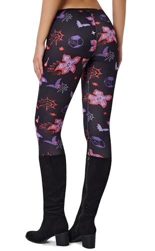 Image of sissycos Women's 80s Leggings Neon Artistic Splash Printed Buttery Soft Stretchy Pants