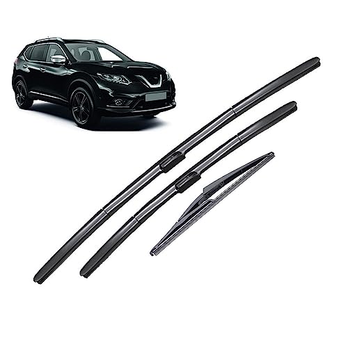 Wiper Front & Rear Wiper Blades Set Compatible with Nissan X-Trail T32 Rogue 2 2013-2020 Windshield Windscreen Window 26"17"12"