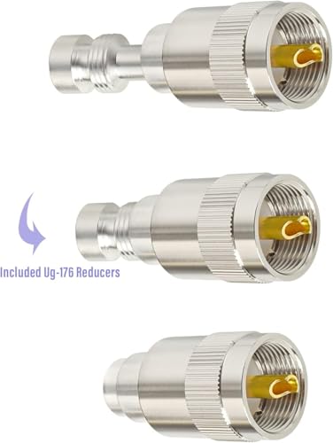Kit conector macho UHF PL-259 soldar XRDS 5 pcs miniatura 3