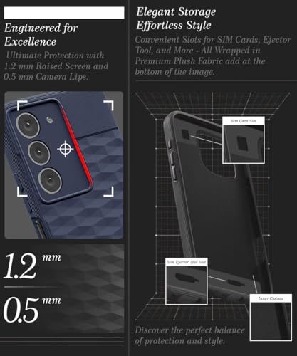 Image of WOW IMAGINE Back Cover for Realme 14x 5G | Realme Narzo 80x | P3x with Hexa Cube Design | Ultra Slim Soft Case | Velvet Fabric | Matte Silicone Flexible Mobile Case | Camera Protection - Blue