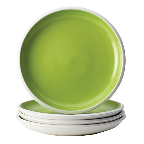 Rachael Ray Dinnerware Rise 4-Piece Stoneware Salad Plate Set, Green