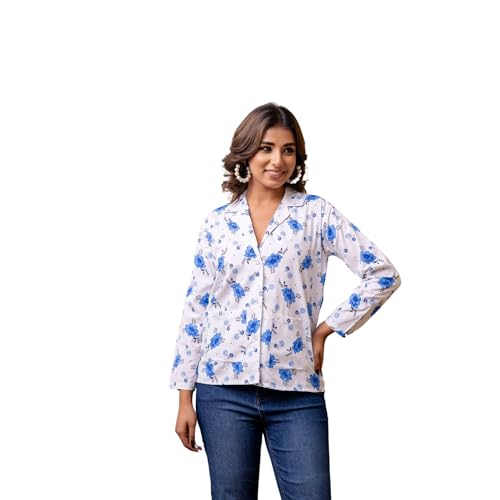 Image of Women's Cotton Floral Printed Summer Coat | Helps to Protect From Sunrays, Dust Pollution, Sunburn, Tanning of Skin | Ideal for Driving, Hot Summers, Traveling