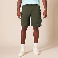 Amazon Essentials Herren 25,4cm Classic Fit Cargo-Shorts mit Taschen, Dunkles Olivgrün, 32W – Ansicht 6