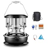 Calentador de camping portátil 2 en 1 para exteriores con mecha ajustable para una calidez duradera y cocción