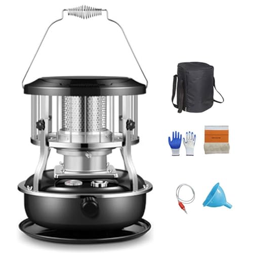 Calentador portátil de camping con mecha ajustable para una calidez duradera y cocina al aire libre, 2 en 1