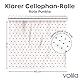 volila Geschenkfolie Transparent (Rote Punkte) – 40cm x 15m Cellophanfolie für Geschenkkörbe – 3mm Dicke Vielseitig Einsetzbare Klarsichtfolie für Blumensträuße, Floristenfolie, Essenspaket (1 Rolle)
