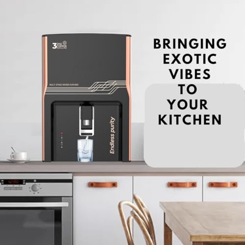 Image of Aqua Ultra RO UV Copper Water Purifier | RO+UV+copper+Alkaline | 7 Stage | 10Liter (Black)