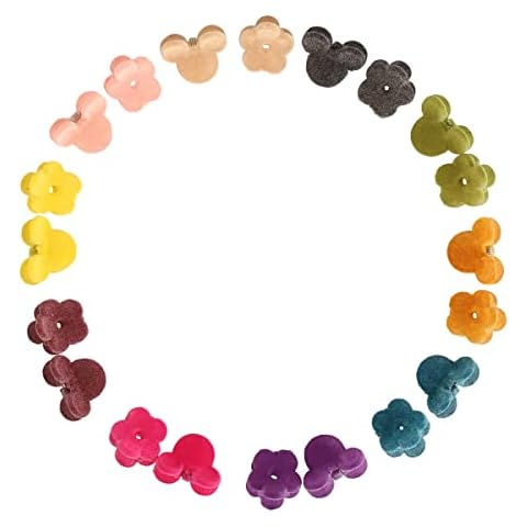 20 Pcs Velvet Mini Hair Clips Flower Clips Butterfly Hair Clips Heart Hair Clip Rose Claw Clips 90s Hair Accessories for Girls Women School Party Gifts Assorted Color Cover