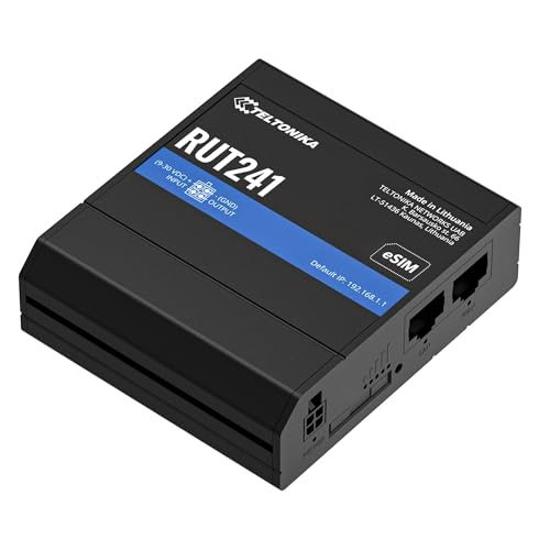 Router LTE WiFi 4 Teltonika RUT241 con alimentación EU y doble conectividad SIM virtual