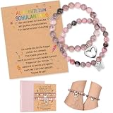 Smlper 2 Endlich Schulkind Armband, Einschulung Geschenk, Schulanfang Armbänder mit Grußkarte Geschenkbox, Schulkind 2026 Junge Mädchen, Schulstart Glücksbringer für Erster Schultag Schultüte Füllung