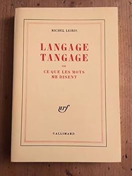 Paperback Langage, tangage ou Ce que les mots me disent Book