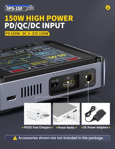 Image of FNIRSI DPS-150 DC Power Supply Variable, 30V 5A Adjustable DC CNC Power Supply with 4-Digit IPS Display, <20mV Power Ripple, PD /QC /DC Input, PC Programmable Switching Power Supply (NO Power Adapter)