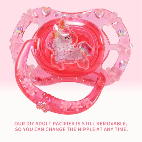 Image of CutiePlusU DIY Pacifier Large Size Handmade Pink