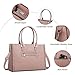 TANTOMI Structured Satchel Purses for Women, Medium Vegan Leather Top Handle Handbag with Pockets, Classy Work Bag for Ladies