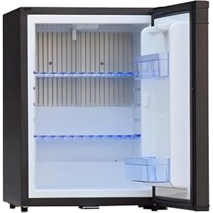 Smad Compact Mini Fridge Quiet No Noise Absorption Refrigerator with Lock 40L Truck Fridge 110V/12V Refrigerator 1.4 cu.ft, Black