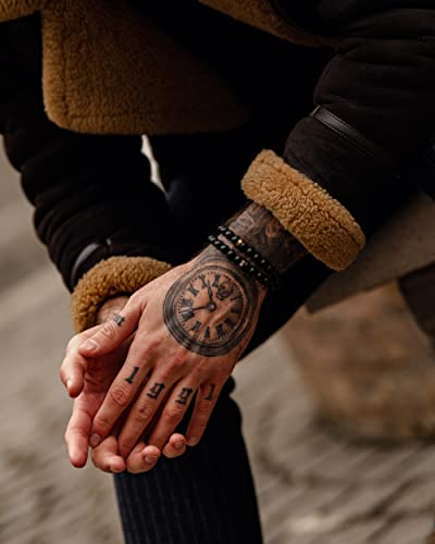 Pulsera de Onix y Acero para Hombre Mate Negro miniatura 2