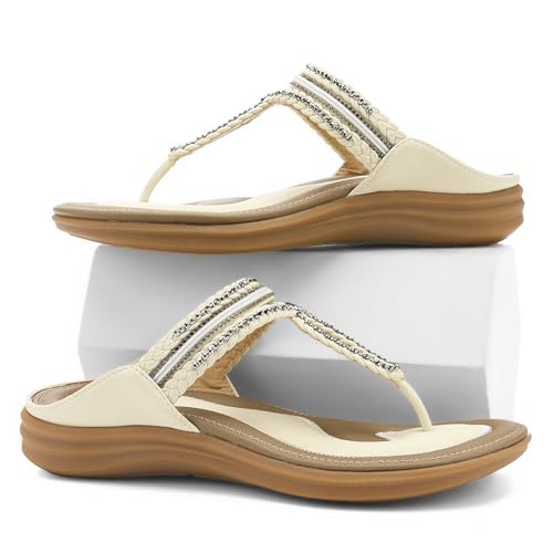 Image of UBFEN Womens Slides Walking Sandals Comfortable Platform Slip On Dressy Summer