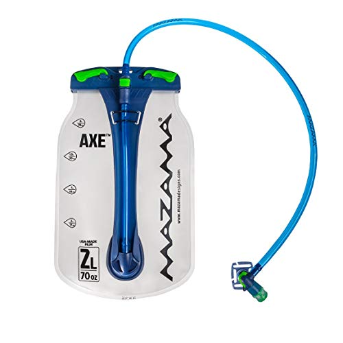 Mazama Universal Hydration Pack Bladder Replacement for Backpacks Axe Topfill - 2 Liter - Tasteless & BPA-Free - USA Made Film (2L)