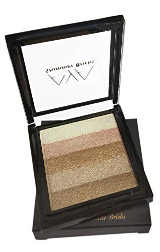 AYA Shimmer Brick Highlighter, Powder Highlighter and Bronzer, Shade 01, Easy-to-Blend Formula