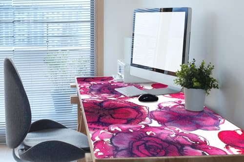 Couverture de bureau en vinyle imperméable protection de table PVC 120x60 cm